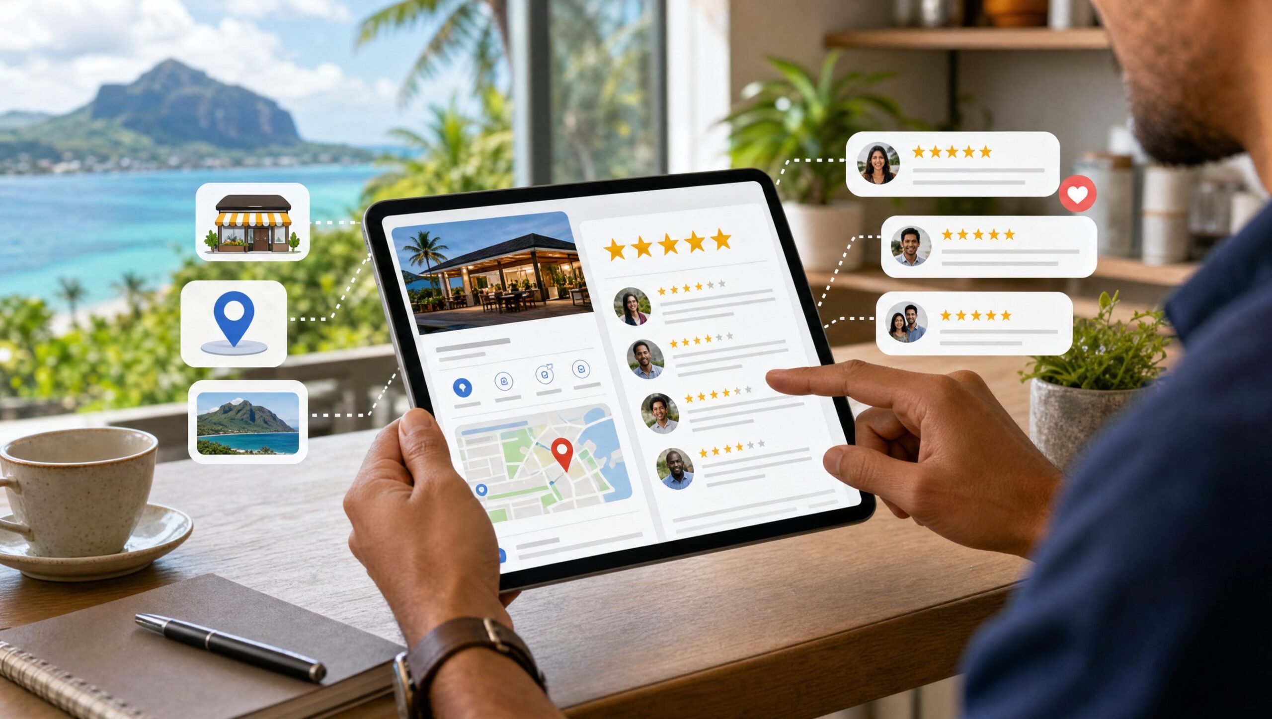Google Business Profile management — reviews and local visibility in Mauritius