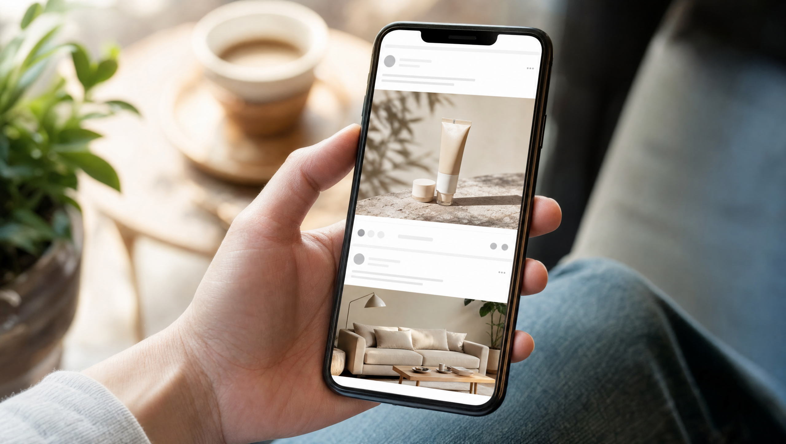 Social media advertising feed — Meta ads for Mauritian businesses